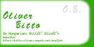 oliver bitto business card